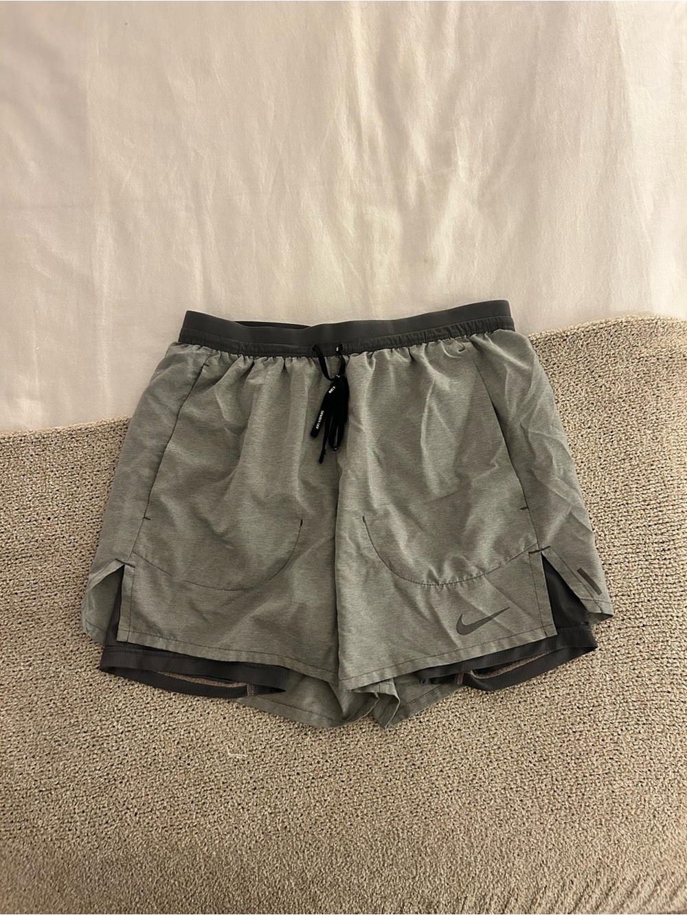 Nike Men’s Grey Athletic 2-in-1 Training Shorts